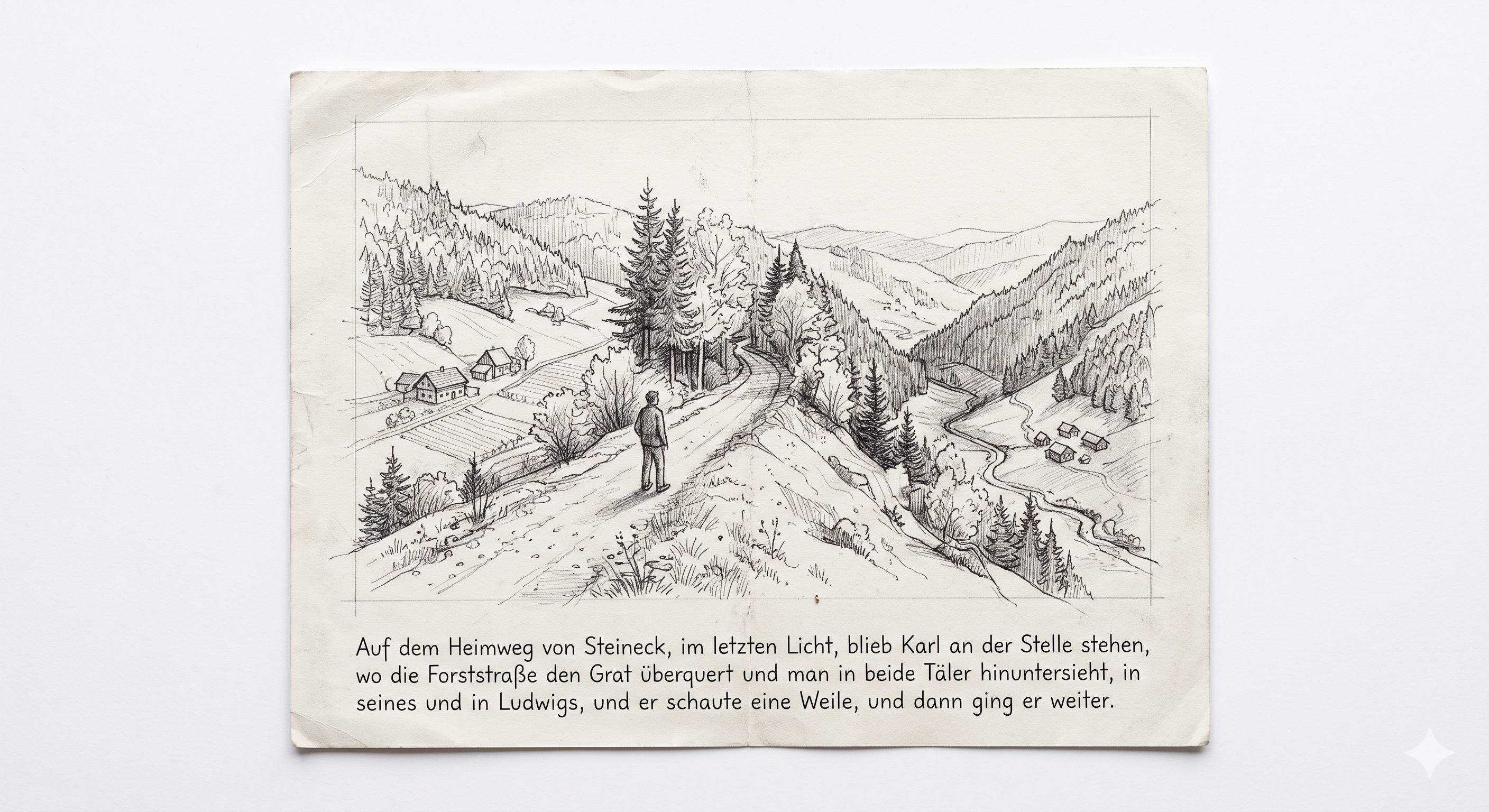 Illustration zu Die Lage mit Belegstelle, Bergkessel und Bienenvölkern